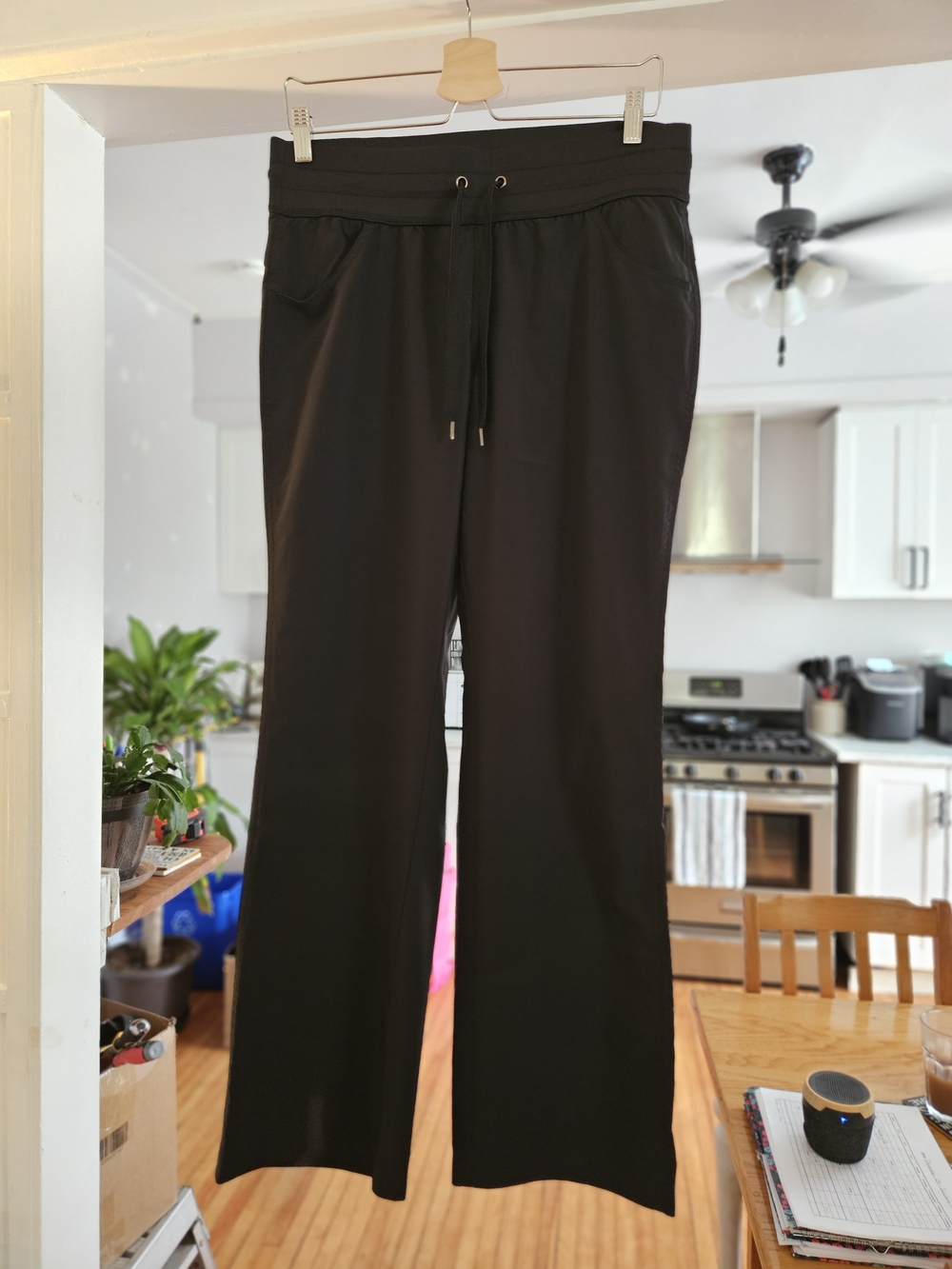 Athletic Works Black Wide-Leg Drawstring Pants